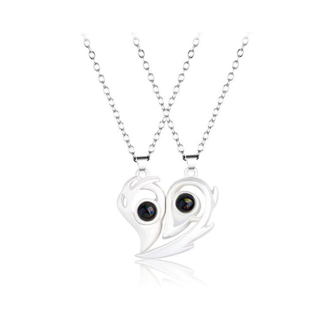 Spaceman Astronaut Necklace Pendant Magnetic Couple