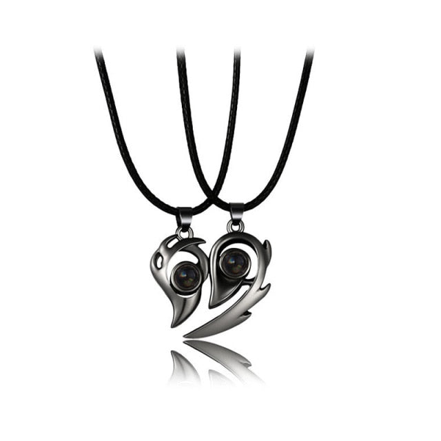 Spaceman Astronaut Necklace Pendant Magnetic Couple